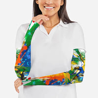 Personalized Brazil 6 Time World Football Champion 2026 Arm Sleeves Hexa Brasil Jaguar Mascot - Graffiti Splash Art