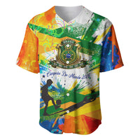 Personalized Brazil 6 Time World Football Champion 2026 Baseball Jersey Hexa Brasil Jaguar Mascot - Graffiti Splash Art