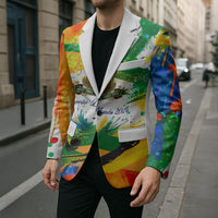 Personalized Brazil 6 Time World Football Champion 2026 Blazer Hexa Brasil Jaguar Mascot - Graffiti Splash Art