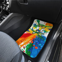 Personalized Brazil 6 Time World Football Champion 2026 Car Mats Hexa Brasil Jaguar Mascot - Graffiti Splash Art
