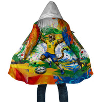 Personalized Brazil 6 Time World Football Champion 2026 Cloak Hexa Brasil Jaguar Mascot - Graffiti Splash Art