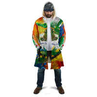 Personalized Brazil 6 Time World Football Champion 2026 Cloak Hexa Brasil Jaguar Mascot - Graffiti Splash Art