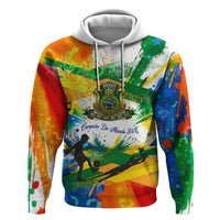 Personalized Brazil 6 Time World Football Champion 2026 Hoodie Hexa Brasil Jaguar Mascot - Graffiti Splash Art