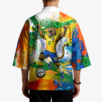 Personalized Brazil 6 Time World Football Champion 2026 Kimono Hexa Brasil Jaguar Mascot - Graffiti Splash Art