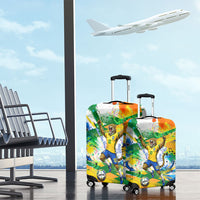 Personalized Brazil 6 Time World Football Champion 2026 Luggage Cover Hexa Brasil Jaguar Mascot - Graffiti Splash Art