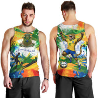 Personalized Brazil 6 Time World Football Champion 2026 Men Tank Top Hexa Brasil Jaguar Mascot - Graffiti Splash Art