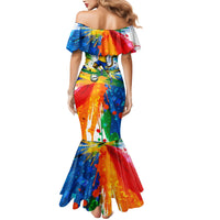 Personalized Brazil 6 Time World Football Champion 2026 Mermaid Dress Hexa Brasil Jaguar Mascot - Graffiti Splash Art