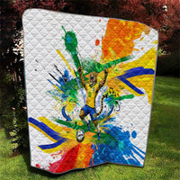 Personalized Brazil 6 Time World Football Champion 2026 Quilt Hexa Brasil Jaguar Mascot - Graffiti Splash Art