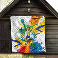 Personalized Brazil 6 Time World Football Champion 2026 Quilt Hexa Brasil Jaguar Mascot - Graffiti Splash Art