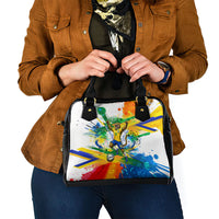 Personalized Brazil 6 Time World Football Champion 2026 Shoulder Handbag Hexa Brasil Jaguar Mascot - Graffiti Splash Art