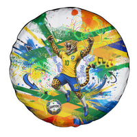 Personalized Brazil 6 Time World Football Champion 2026 Spare Tire Cover Hexa Brasil Jaguar Mascot - Graffiti Splash Art