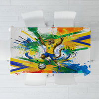 Personalized Brazil 6 Time World Football Champion 2026 Tablecloth Hexa Brasil Jaguar Mascot - Graffiti Splash Art