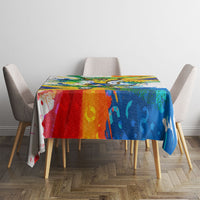 Personalized Brazil 6 Time World Football Champion 2026 Tablecloth Hexa Brasil Jaguar Mascot - Graffiti Splash Art
