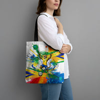 Personalized Brazil 6 Time World Football Champion 2026 Tote Bag Hexa Brasil Jaguar Mascot - Graffiti Splash Art