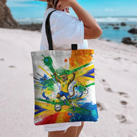 Personalized Brazil 6 Time World Football Champion 2026 Tote Bag Hexa Brasil Jaguar Mascot - Graffiti Splash Art