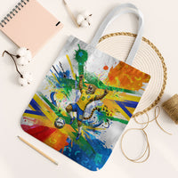 Personalized Brazil 6 Time World Football Champion 2026 Tote Bag Hexa Brasil Jaguar Mascot - Graffiti Splash Art