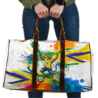 Personalized Brazil 6 Time World Football Champion 2026 Travel Bag Hexa Brasil Jaguar Mascot - Graffiti Splash Art