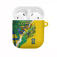Brazil Football World Champions 2026 AirPods Case Brasil Futebol - Jaguar Mascot - Vibrant Carnival Style