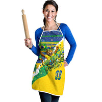 Brazil Football World Champions 2026 Apron Brasil Futebol - Jaguar Mascot - Vibrant Carnival Style