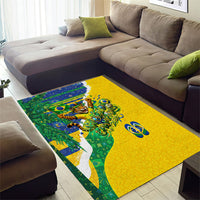 Brazil Football World Champions 2026 Area Rug Brasil Futebol - Jaguar Mascot - Vibrant Carnival Style