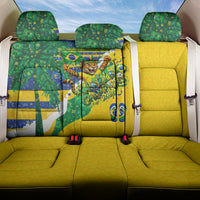 Brazil Football World Champions 2026 Back Car Seat Cover Brasil Futebol - Jaguar Mascot - Vibrant Carnival Style