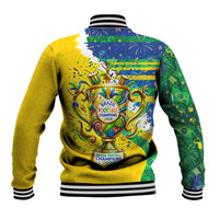 Brazil Football World Champions 2026 Baseball Jacket Brasil Futebol - Jaguar Mascot - Vibrant Carnival Style