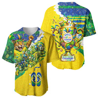 Brazil Football World Champions 2026 Baseball Jersey Brasil Futebol - Jaguar Mascot - Vibrant Carnival Style