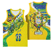 Brazil Football World Champions 2026 Basketball Jersey Brasil Futebol - Jaguar Mascot - Vibrant Carnival Style