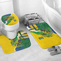 Brazil Football World Champions 2026 Bathroom Set Brasil Futebol - Jaguar Mascot - Vibrant Carnival Style