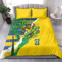 Brazil Football World Champions 2026 Bedding Set Brasil Futebol - Jaguar Mascot - Vibrant Carnival Style