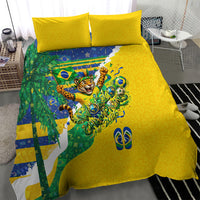 Brazil Football World Champions 2026 Bedding Set Brasil Futebol - Jaguar Mascot - Vibrant Carnival Style
