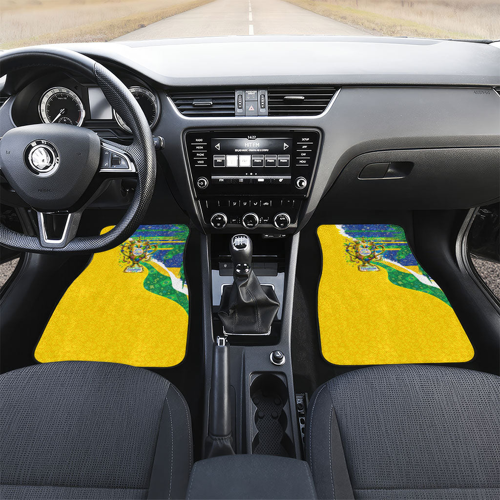 Brazil Football World Champions 2026 Car Mats Brasil Futebol - Jaguar Mascot - Vibrant Carnival Style