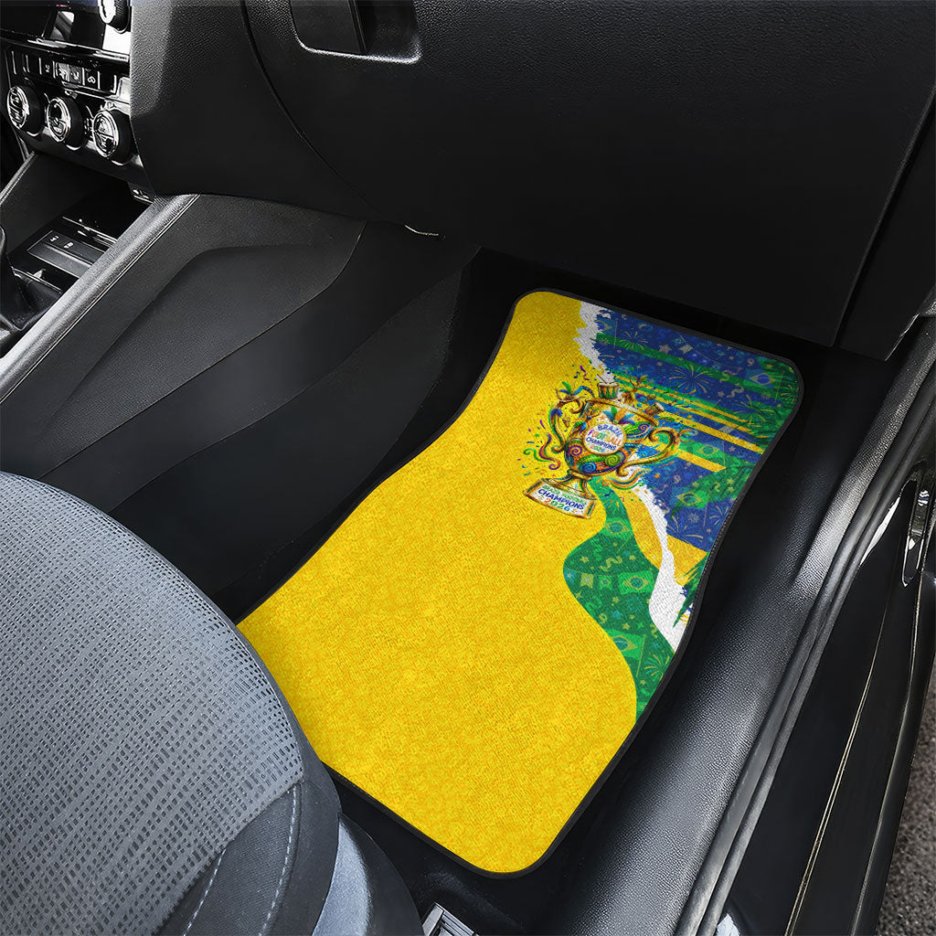 Brazil Football World Champions 2026 Car Mats Brasil Futebol - Jaguar Mascot - Vibrant Carnival Style