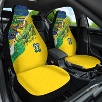 Brazil Football World Champions 2026 Car Seat Cover Brasil Futebol - Jaguar Mascot - Vibrant Carnival Style