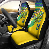 Brazil Football World Champions 2026 Car Seat Cover Brasil Futebol - Jaguar Mascot - Vibrant Carnival Style