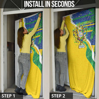 Brazil Football World Champions 2026 Door Cover Brasil Futebol - Jaguar Mascot - Vibrant Carnival Style