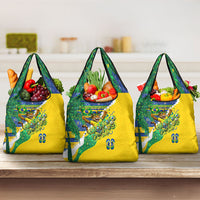Brazil Football World Champions 2026 Grocery Bag Brasil Futebol - Jaguar Mascot - Vibrant Carnival Style