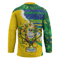 Brazil Football World Champions 2026 Hockey Jersey Brasil Futebol - Jaguar Mascot - Vibrant Carnival Style