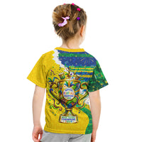 Brazil Football World Champions 2026 Kid T Shirt Brasil Futebol - Jaguar Mascot - Vibrant Carnival Style
