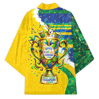 Brazil Football World Champions 2026 Kimono Brasil Futebol - Jaguar Mascot - Vibrant Carnival Style