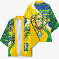 Brazil Football World Champions 2026 Kimono Brasil Futebol - Jaguar Mascot - Vibrant Carnival Style