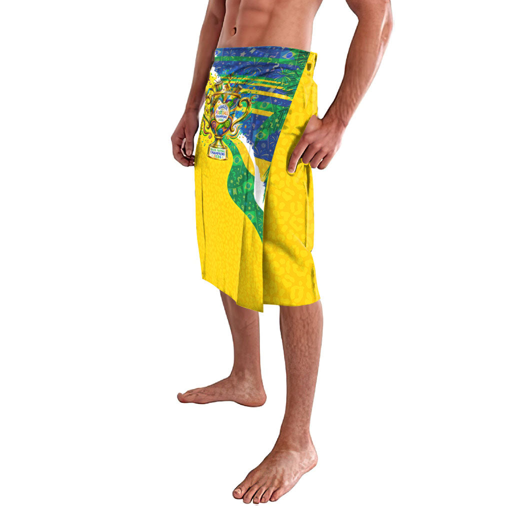 Brazil Football World Champions 2026 Lavalava Brasil Futebol - Jaguar Mascot - Vibrant Carnival Style