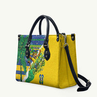 Brazil Football World Champions 2026 Leather Bag Brasil Futebol - Jaguar Mascot - Vibrant Carnival Style