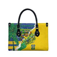 Brazil Football World Champions 2026 Leather Bag Brasil Futebol - Jaguar Mascot - Vibrant Carnival Style