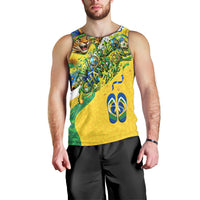 Brazil Football World Champions 2026 Men Tank Top Brasil Futebol - Jaguar Mascot - Vibrant Carnival Style