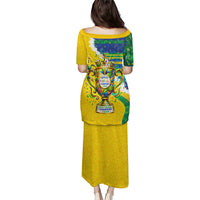 Brazil Football World Champions 2026 Puletasi Brasil Futebol - Jaguar Mascot - Vibrant Carnival Style