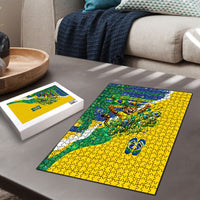 Brazil Football World Champions 2026 Puzzle Brasil Futebol - Jaguar Mascot - Vibrant Carnival Style