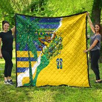 Brazil Football World Champions 2026 Quilt Brasil Futebol - Jaguar Mascot - Vibrant Carnival Style