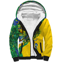 Brazil Football World Champions 2026 Sherpa Hoodie Brasil Futebol - Jaguar Mascot - Vibrant Carnival Style