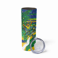 Brazil Football World Champions 2026 Skinny Tumbler Brasil Futebol - Jaguar Mascot - Vibrant Carnival Style